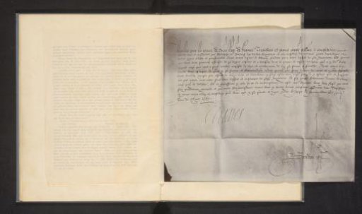 Photographic reproduction of a letter from Charles IX of France, 1567