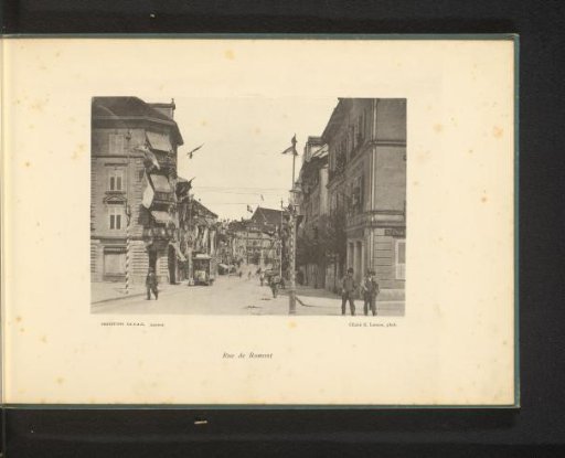 View of Rue de Romont in Fribourg