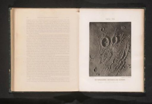 Plaster model of the lunar craters Aristarchus and Herodotus, viewed from above