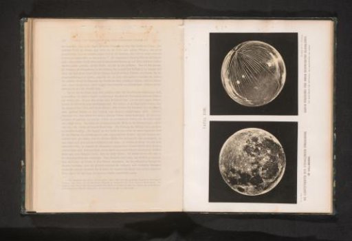 Stripes on the surface of the Moon and a cracked glass sphere