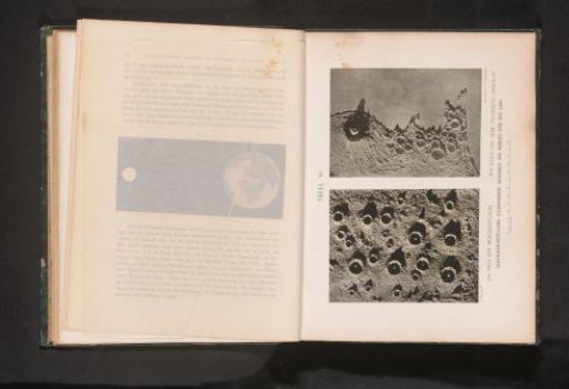 Plaster model of the lunar surface and the surroundings of Vesuvius