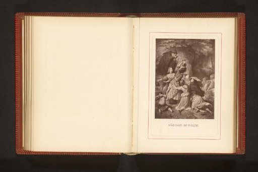 Photographic reproduction of a drawing depicting Eckart warning the children of the witches