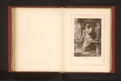 Photographic reproduction of a drawing depicting Alexis kissing Dora