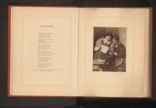 Photographic reproduction of a painting depicting two women reading a letter