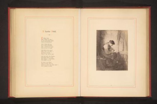 Photographic reproduction of a painting depicting a writing woman