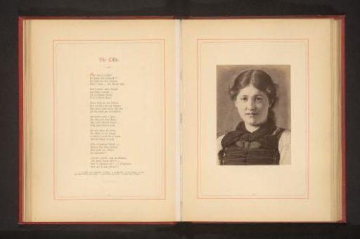 Photographic reproduction of a painting depicting a portrait of an unknown girl