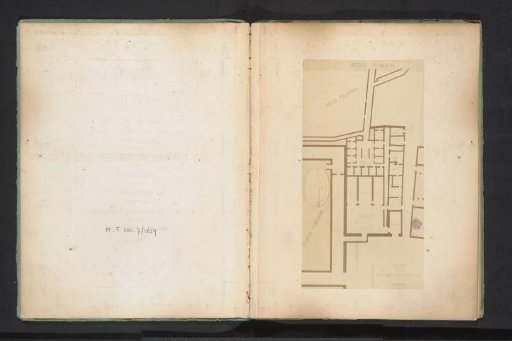 Photographic reproduction of a plan of a house on the Palatine in Rome
