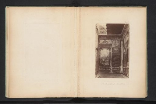 Photographic reproduction of a drawing of the paintings in the tablinum in a ruin of a house on the Palatine in Rome