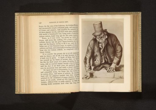 Photographic reproduction of a drawing of a man without legs, possibly named Beppo