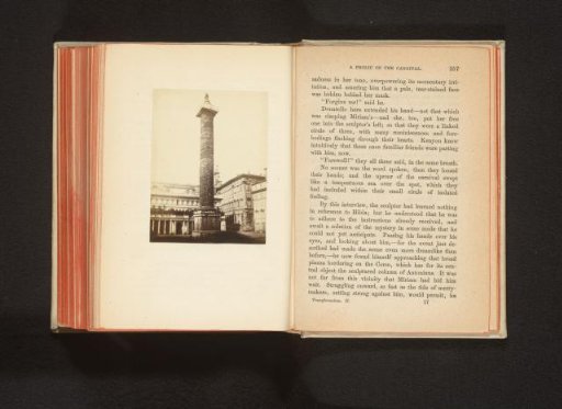 View of the Column of Marcus Aurelius in Rome