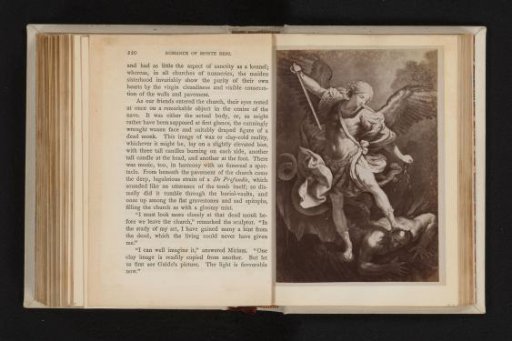 Photographic reproduction of a painting of the Archangel Michael by Guido Reni