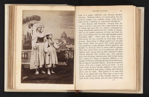 Portrait of an unknown woman and girl in traditional Italian clothing
