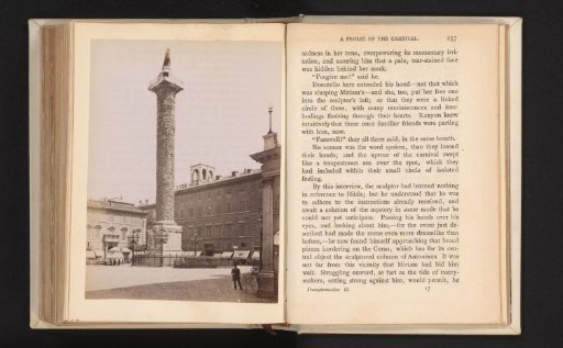 View of the Column of Marcus Aurelius in Rome