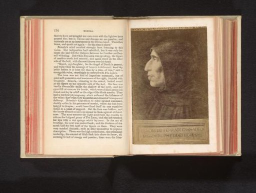Photographic reproduction of a painting depicting a portrait of Girolamo Savonarola