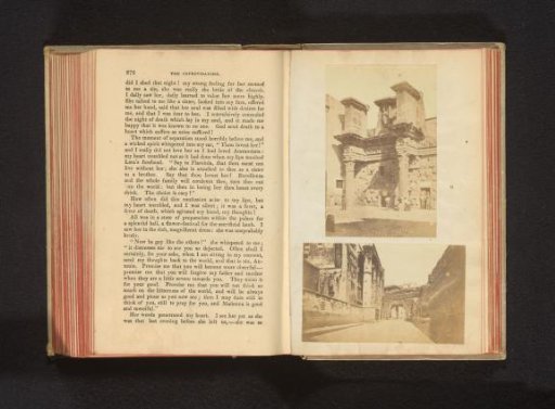 View of Le Colonnacce on the Forum of Nerva in Rome and a view of a street in Rome