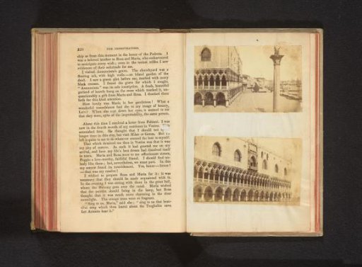 Two views of the facade of the Doge's Palace in Venice