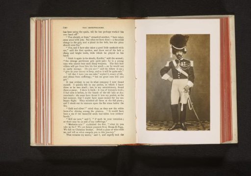 Portrait (possibly) of a grenadier in uniform with a bearskin cap and sabre