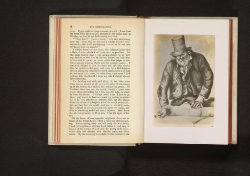 Photographic reproduction of a drawing, depicting a man without legs