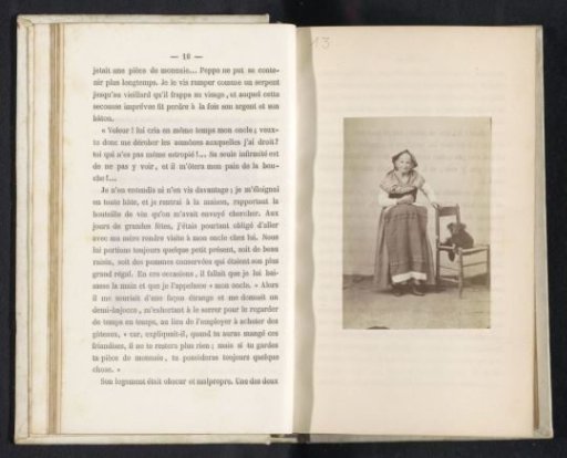 Portrait of an unknown old woman and a dog on a chair