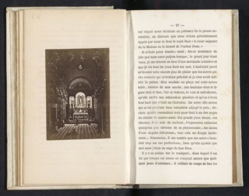 Photographic reproduction of a painting depicting an interior of a church (probably) in Rome