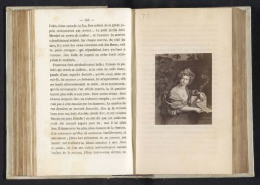 Photographic reproduction of a print representing Saint Cecilia