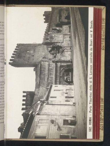 View of the Porta Tiburtina in Rome