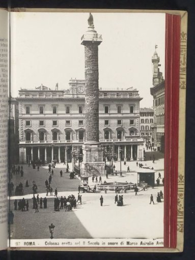 View of the Piazza Colonna in Rome, with a view of the Column of Marcus Aurelius