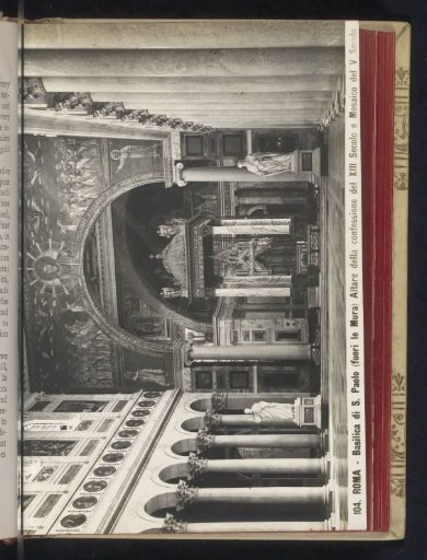 Interior of St. Paul Outside the Walls in Rome, with a view of the choir