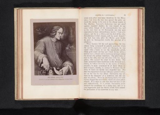 Photographic reproduction of a print after a painting depicting a portrait of Lorenzo I de' Medici
