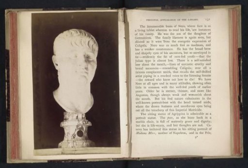Sculpture of the head of Emperor Nero in Rome