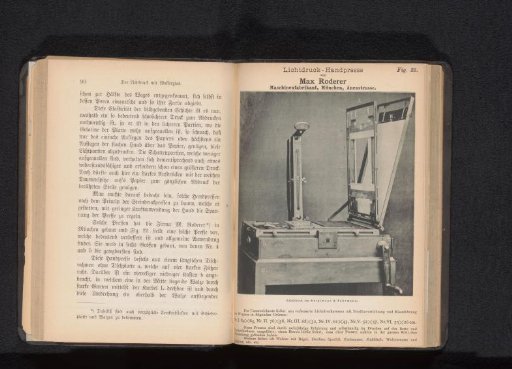 Hand press for photogravures