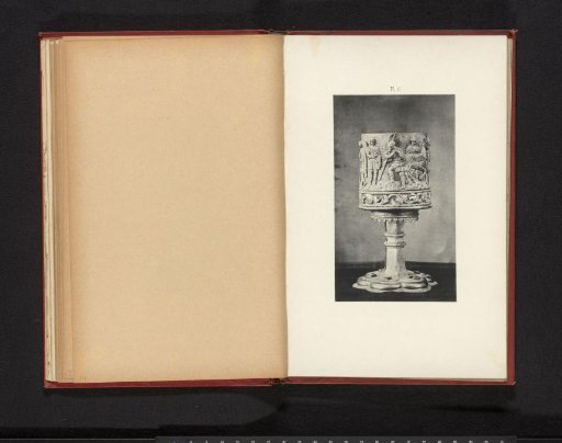 Metal chalice with relief