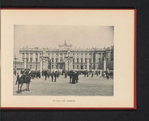 View of the Plaza de la Armería and the Royal Palace of Madrid