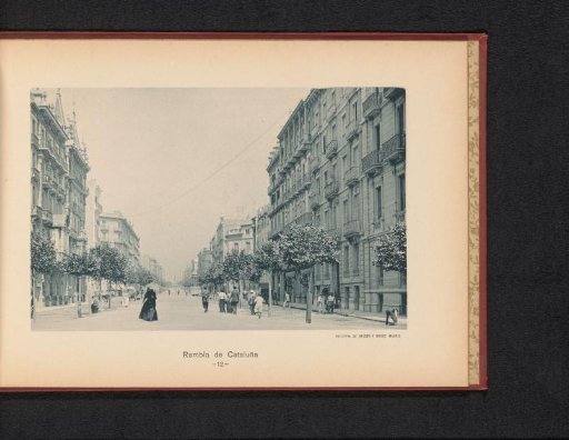View of the Rambla de Cataluña in Barcelona