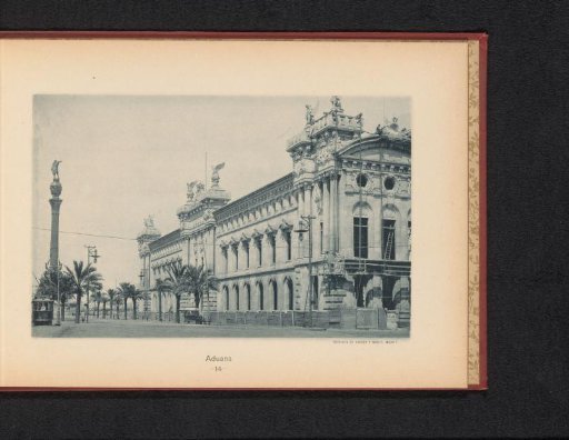 View of the customs house building in Barcelona