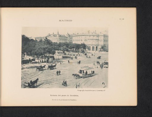 View of the Paseo de Recoletos in Madrid