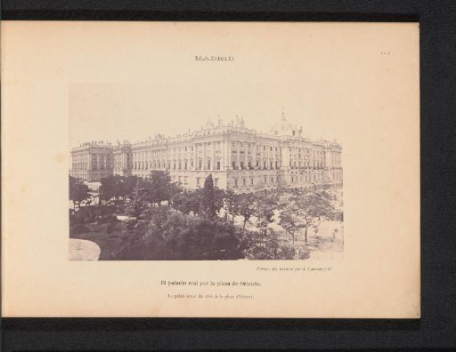 View of the Royal Palace of Madrid from the Plaza de Oriente