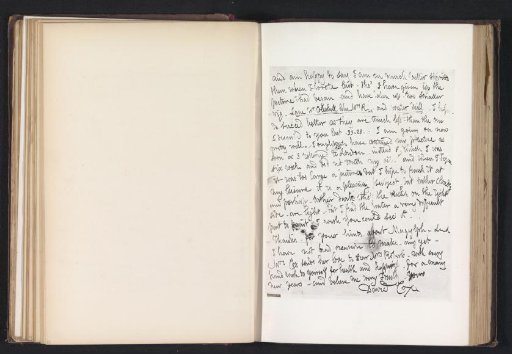 Photographic reproduction of a letter from David Cox to William Roberts in January 1841