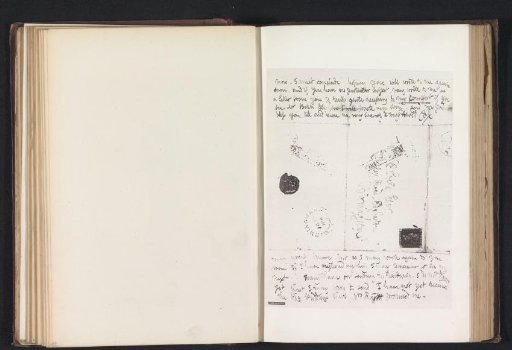 Photographic reproduction of a letter with an envelope from David Cox to William Roberts dated January 12, 1841