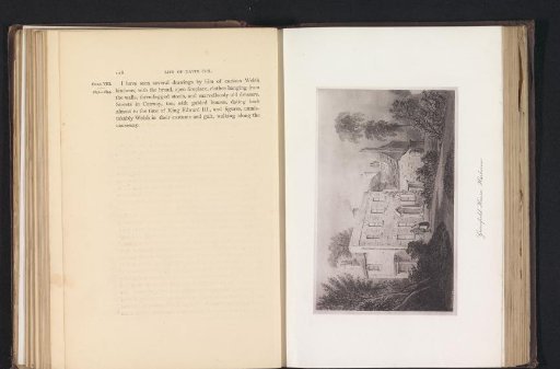 Photographic reproduction of a sketch from 1848 of his house in Harborne by David Cox