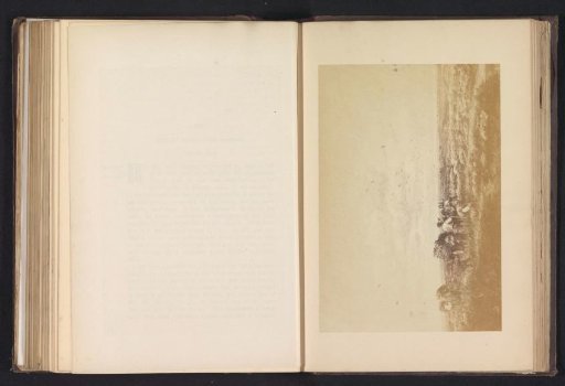 Photographic reproduction of a drawing of gorse gatherers on Chat Moss by David Cox