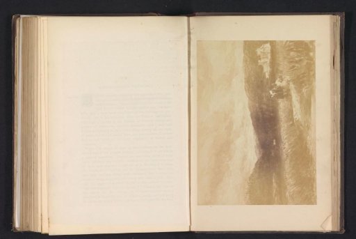 Photographic reproduction of a drawing of two people in a landscape at Ludlow by David Cox