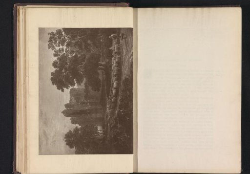 Photographic reproduction of a drawing of the ruins of Kenilworth Castle with a flock of sheep before it by David Cox
