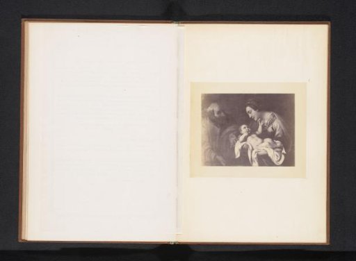 Photographic reproduction of a painting of the Flight into Egypt, possibly by Guercino