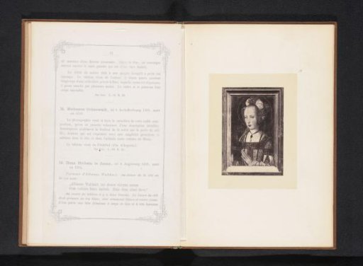 Photographic reproduction of a painting of Saint Barbara of Nicomedia, possibly by Martin Schongauer