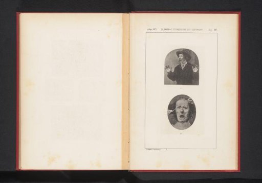 Two portraits of unknown men showing fear