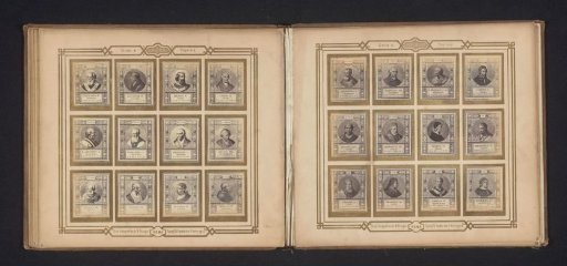 Photographic reproduction of twelve portraits of popes