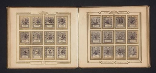 Photographic reproduction of twelve portraits of popes