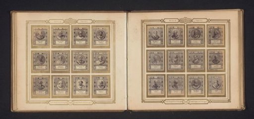 Photographic reproduction of twelve portraits of popes