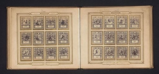 Photographic reproduction of twelve portraits of popes